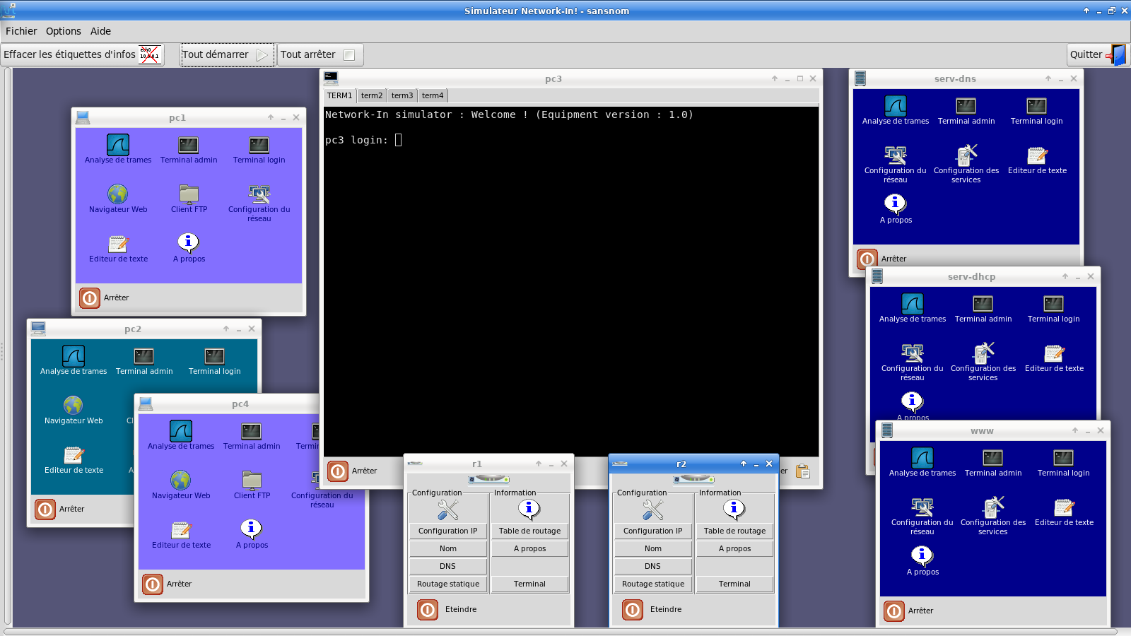 Mode simulation de Network-In!